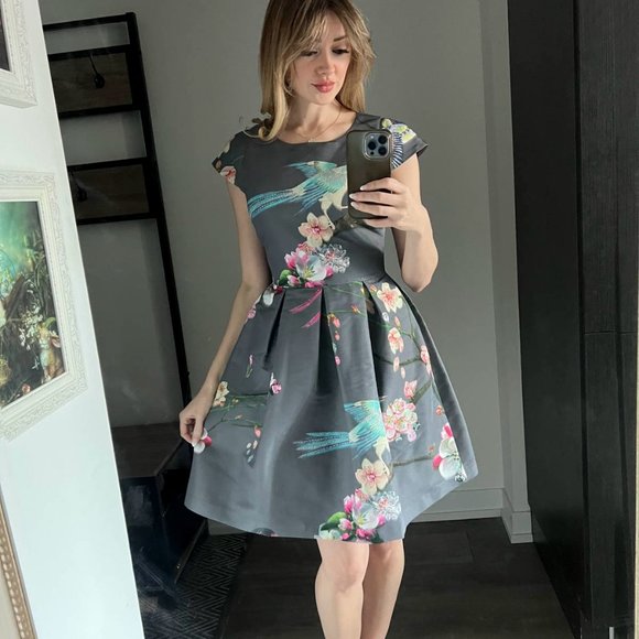 Stunning Ted Baker Flight of the Orient Dress - Picture 1 of 9